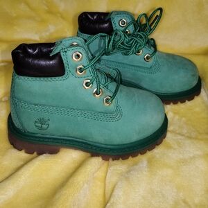 Timberland Kids Green Boots